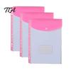 Snap Button Envelope 11 Hole Expanding File Pockets, Reusable PP Document Sleeves, Transparent Tear-resistant Bag Waterproof Organizer for Home Office