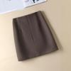 2025 New Women's High Waist Wool A-line Pencil Skirt – Versatile, Slimming, Short Autumn/Winter Skirt