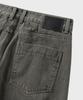 Non Blank Garment-Dyed Curved Denim Pants_Khaki
