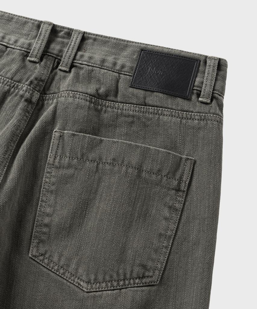Non Blank Garment-Dyed Curved Denim Pants_Khaki