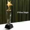 Customized Crystal Trophy Thumb Five Pointed Star Love Trophy Excellent Employee Souvenirs Homedecor Award, Lettering Medal, 1Pc