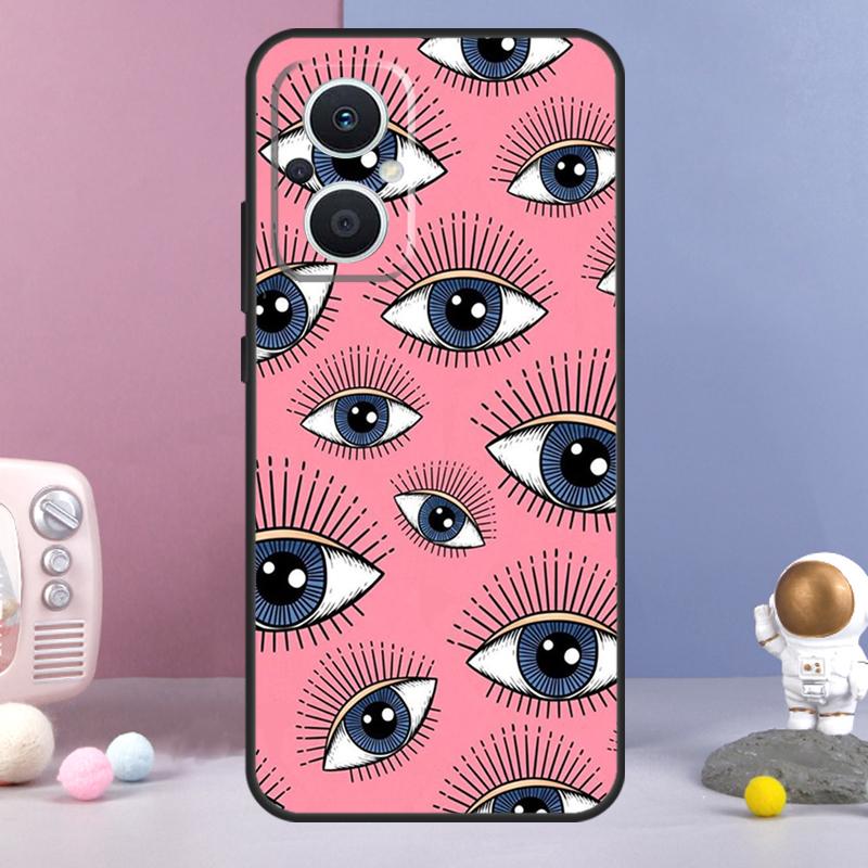 Scary Face Eyes Funda For OPPO Reno 8 Lite 11F 12F 13F 14F 10 11 12 13 14 Pro OPPO Find X9 X5 X6 X8 Pro Case