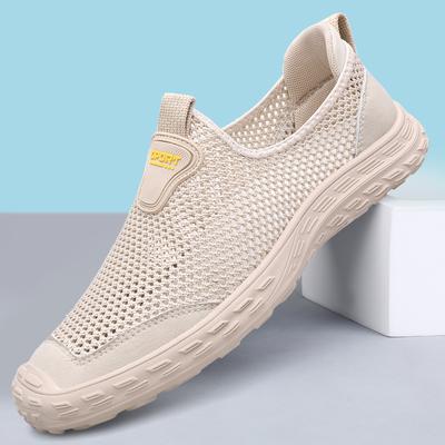 New Breathable Men Mesh Shoes Lightweight Casual Man Walking Shoes Slip-On Driving Loafers Hollow Out Sneakers Soft Summer Flats