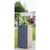 Square High Flower Pot 40 Cm - EDA - Graphite - 31 L - 39.5 X 39.5 X H. 80 Cm - Anthracite Grey