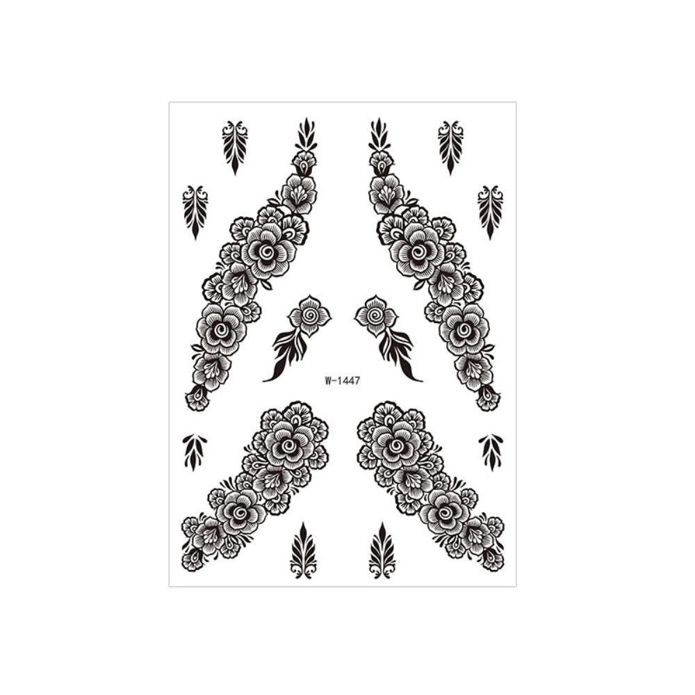 Fake Henna Tattoo Stickers India Mehndi Flower Body Art Sticker  Women/Lady/Girl