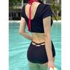 Swimsuit Women's Split Body Small Chest Sexy Bikini High Waist Flat Angle Pants Cover Belly Show Off Weight Vacation