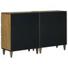 Sideboard 2 Pieces Brown 60 x 33.5 x 75 cm Solid Mango Wood