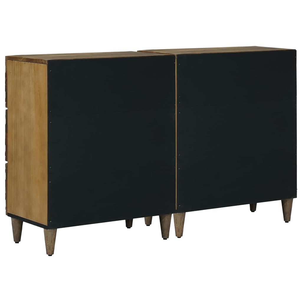 Sideboard 2 Pieces Brown 60 x 33.5 x 75 cm Solid Mango Wood
