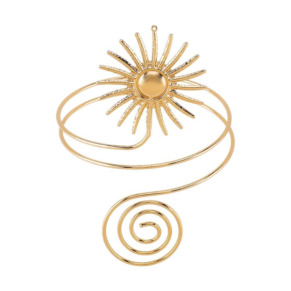 Metall Öffnungsarmreif Goldfarben Armreif Mode Breit Offener Armreif Handschmuck