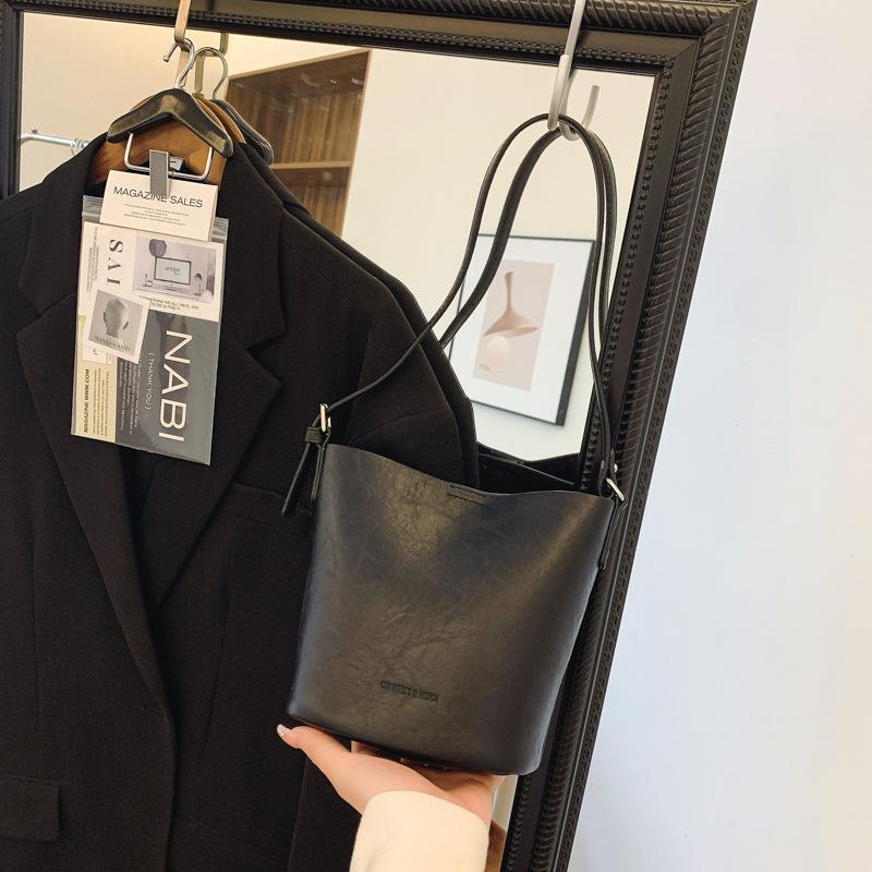 

Сумка в стиле ретро, женская, новинка 2024 года, сумка-мессенджер, модная сумка-ведро высокого класса через плечо