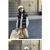High-End Boys and Girls Children's Clothing Vest Children's Black Gold Velvet Jacket Thickened Hooded Cold-Proof Baby Coat Top Velvet Silk Feather