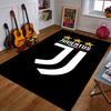 Juventus Logo with Three Stars Patterned Carpet a Non Slip Rug Suitable for All Seasons and Any Setting, Gift
