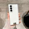 Transparent Silver Medal Magnetic Hinge Protect Case for For Samsung Galaxy Z Fold 8 Ultra 7 6 for Magsafe Wireless Charge Cover