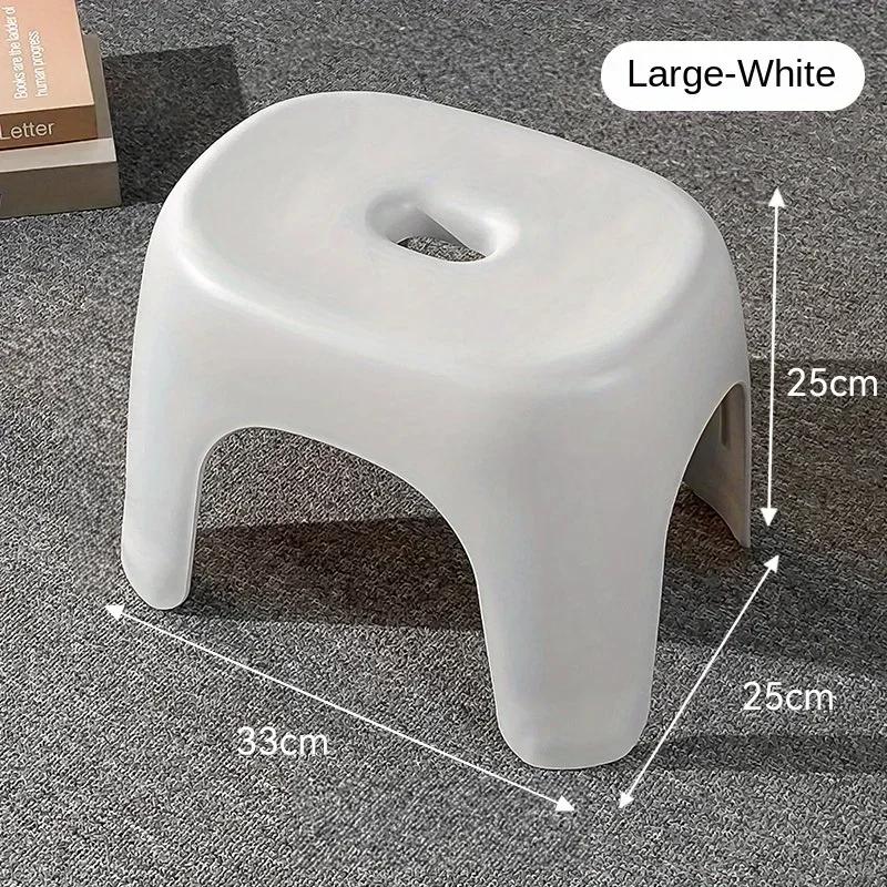 Plastic Small Stool Stackable Thick Stool Household Plastic Multifunctional Portable Bathroom Stool