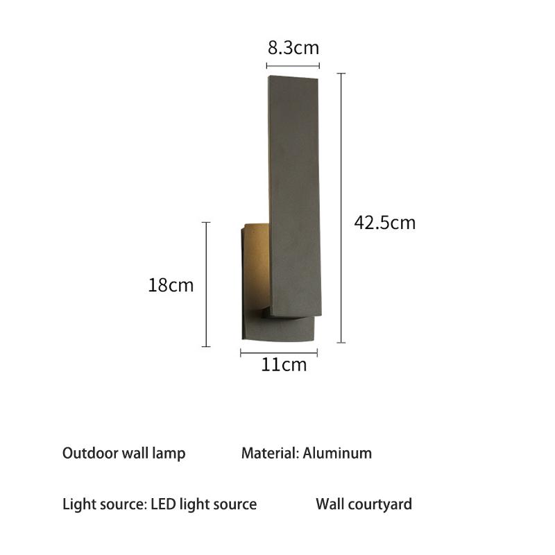 Venkovní Vodotěsné Nástěnné Svítidlo Moderní Jednoduché Hliníkové Nástěnné Lampy Veranda Balkon Nástěnná Světla Osvětlovací Tělesa pro Dekoraci Nádvoří