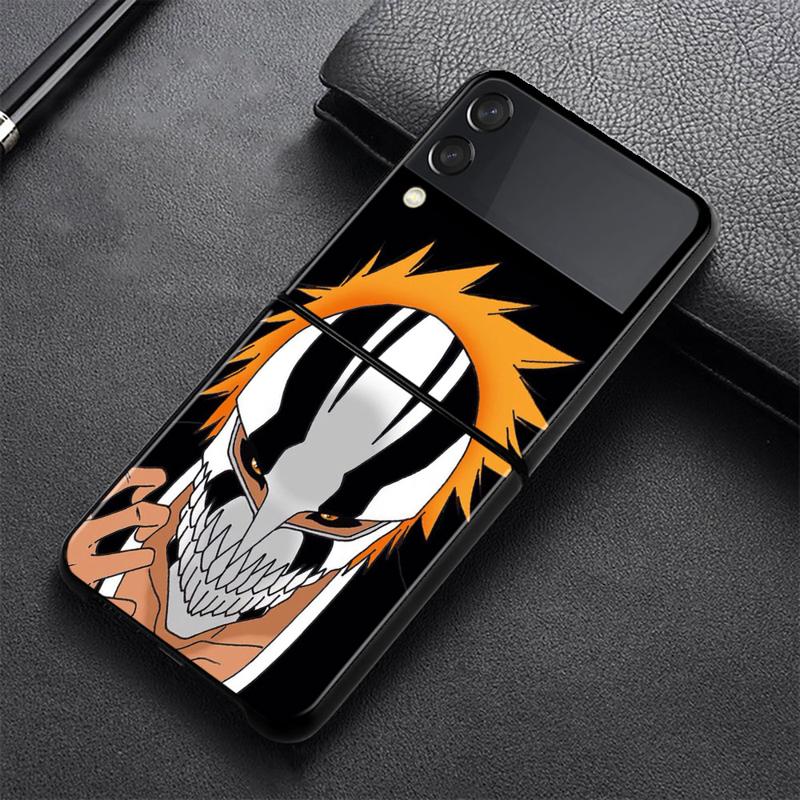 Japanische Comics Bleach Kurosaki Ichigo Hülle für Samsung Galaxy Z Flip 4 Z Flip3 5g Hülle für Galaxy Z Flip Pc Hard Phone Shell