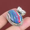 Rainbow Calsilica Pendant Real Gemstone Pendant 925 Sterling Silver Pendant Rainbow Calsilica Jewelry Handmade Vintage Pendant Gifts For Mom
