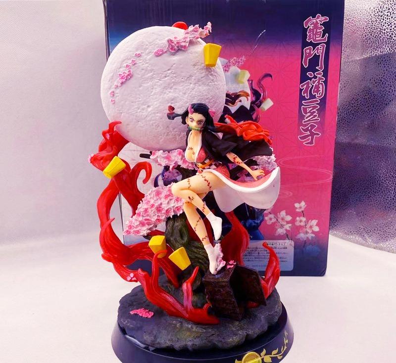 14cm Demon Slayer Kamado Nezuko Anime Girl Figure Model Gk Large Statue Boys Collection Desktop Decoration Ornament Toys Gifts