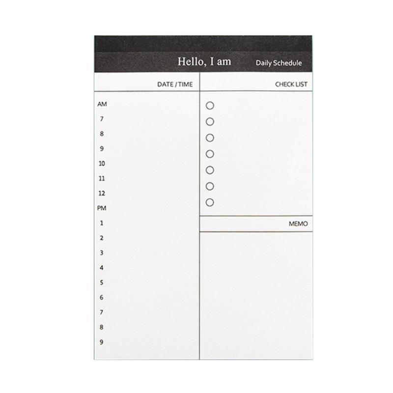 Small Notebook Tearable 50 Sheets Unlined Daily Schedule Planner Notepads Checklist Writing Pad Memopad for Notes Plans