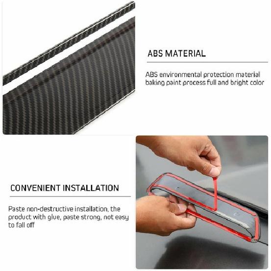 2 st Huva Luftintag Ventilkåpa Trim för Dodge Challenger 2015+ Kolfiber