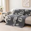 Cartoon Printed Sofa Cover Chenille Sofa Towel Tassel Blanket Couch Cover Universal Anti-cat Scratch Sofa Cover for Living Room