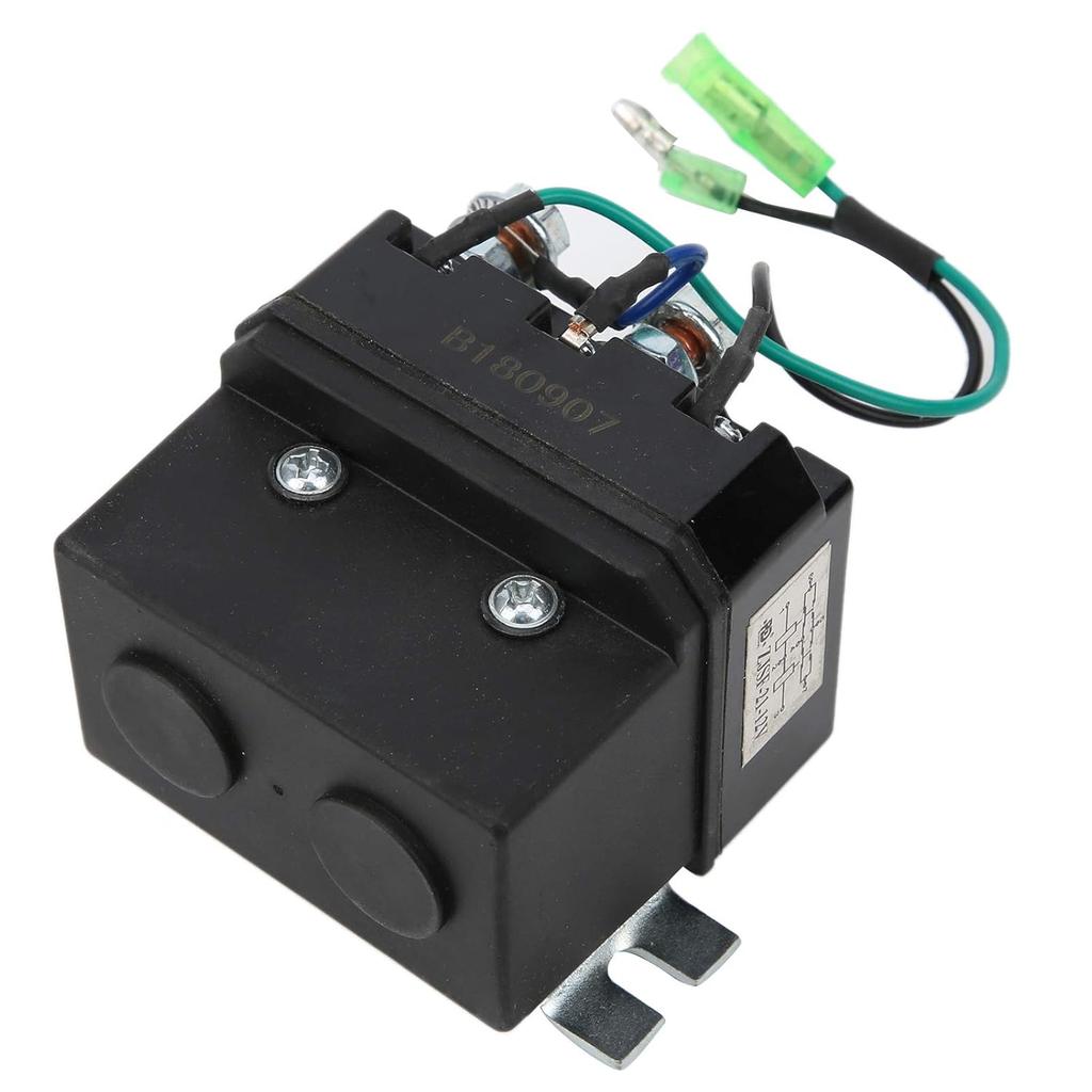 Winch Solenoid Relay, 12V ATV UTV Winch Contactor Solenoid with 6 Protecting caps Universal for ATV UTV 1500-5000lbs Winch