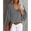 1116 European and American women's clothing summer new V-neck lantern sleeve top V-neck loose shirt women
