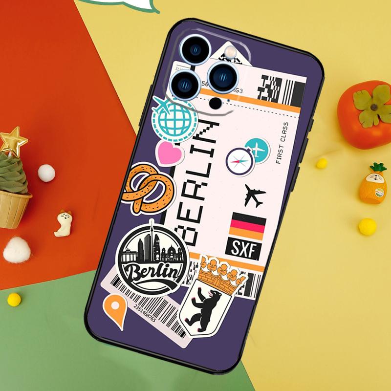 Travel Boarding Pass Tokyo Case For iPhone 15 16 11 13 12 14 Pro Max Mini X XR XS 7 8 Plus Back Cover Shell