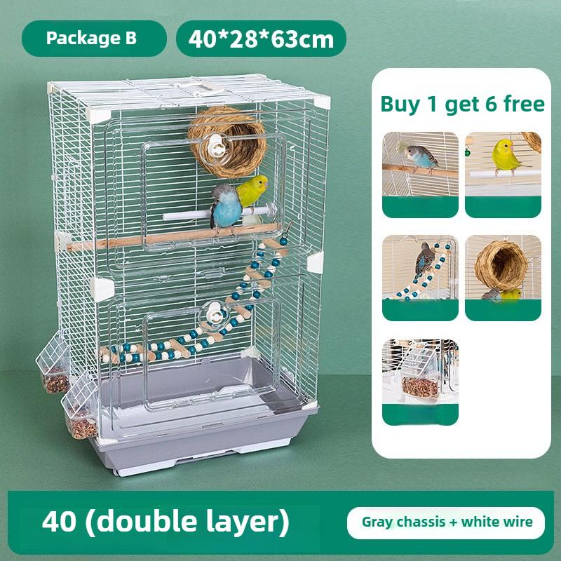 

Acrylic Bird Cage Budgie Bird Cage Large Villa Large Space Bird House Pet Feeder Decorative Birdhouse Pet Feeding Nests Supplies