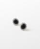 Noonoo Fingers [Silverpost] Onyx Wave Earrings