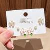 Exquisite Pink Floral Stud Earrings Set - Luxurious, Versatile Six-Piece Collection