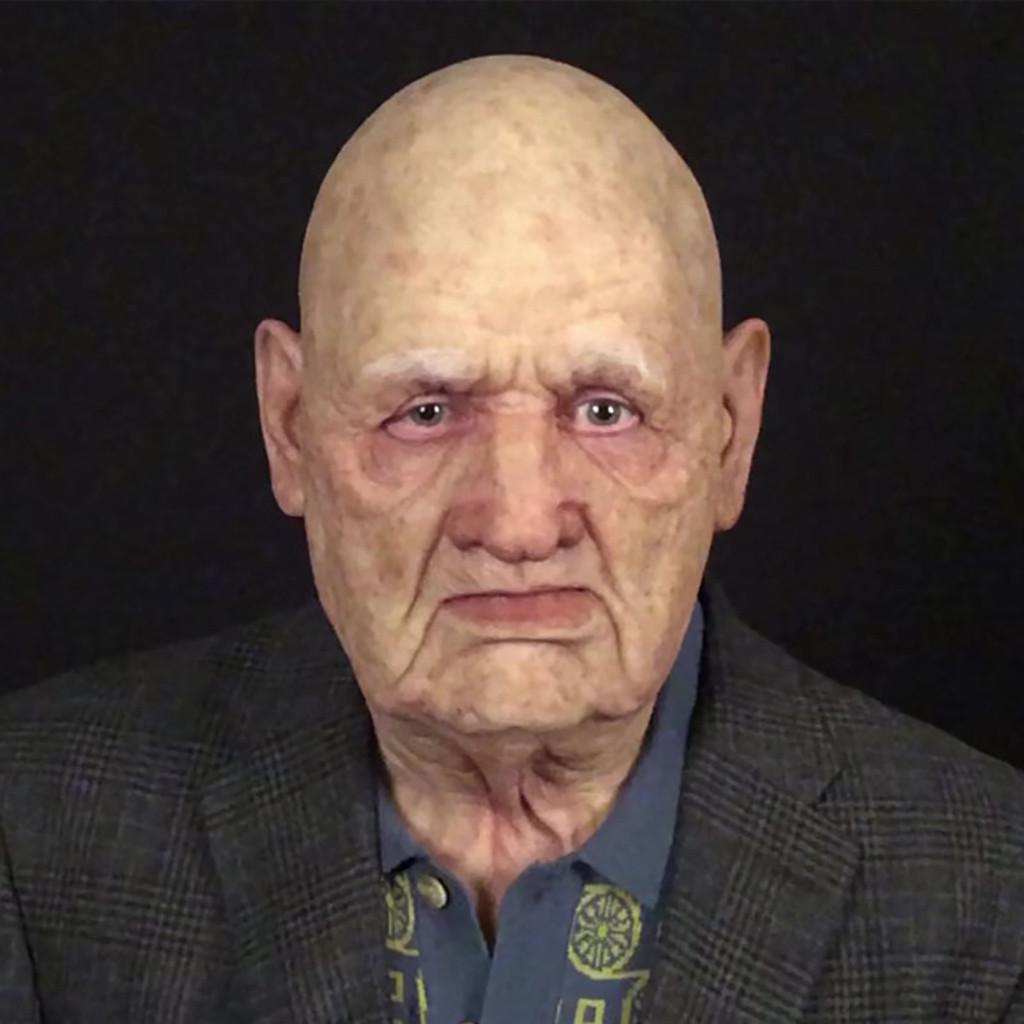 Realistic Latex Halloween Mask: Young Man with Wig