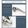 Door Handle Door Handle Lock Square Slot Privacy Mask Interior Bedroom Room Bathroom Three-bar Ball Lock Hardware
