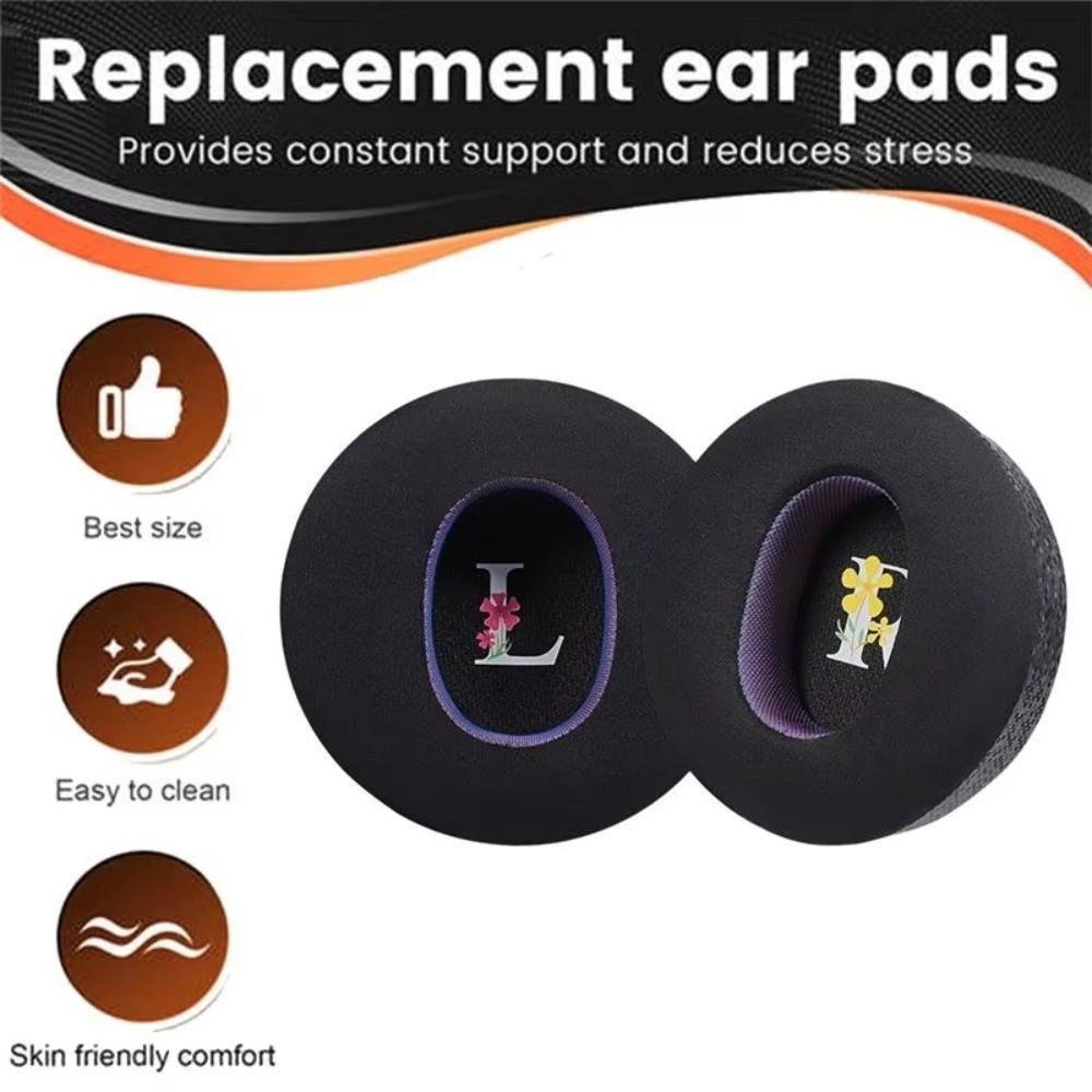 1Pair Memory Foam Headphone Ear Pads Cooling Gel Leather Headset Ear Cushions Soft Padding Breathable Mesh Headphone Ear Cups