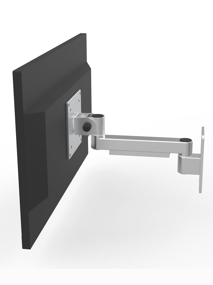 All-in-One Monitor Stand with Keyboard Tray and Cantilever Pole