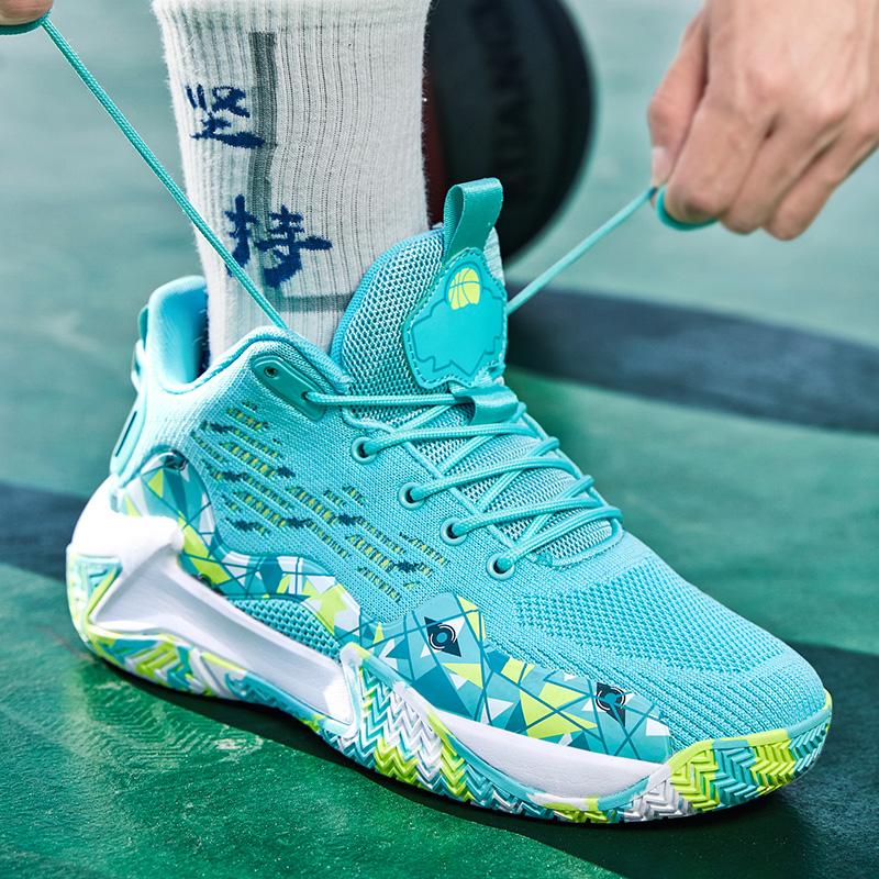 Basketball shoes autumn shock absorption sports shoes large size friction sound actual combat shoes