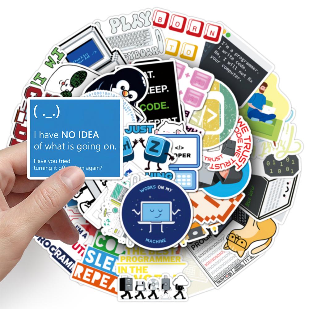 10/30/50pcs Funny Programming Internet Graffiti Stickers Network Security Cartoon Sticker DIY Phone Case Laptop Luggage Decals