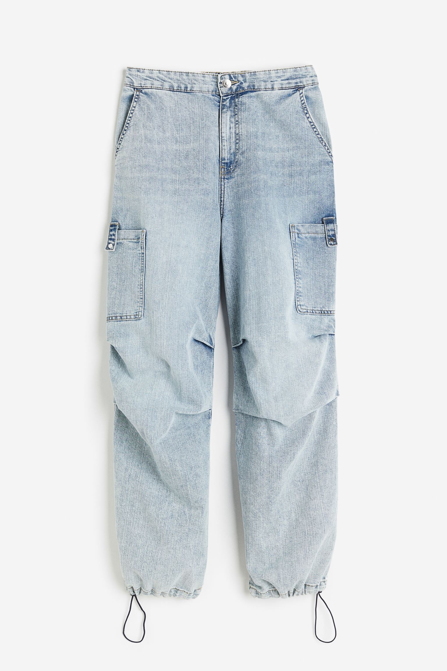 

Denim parachute trousers