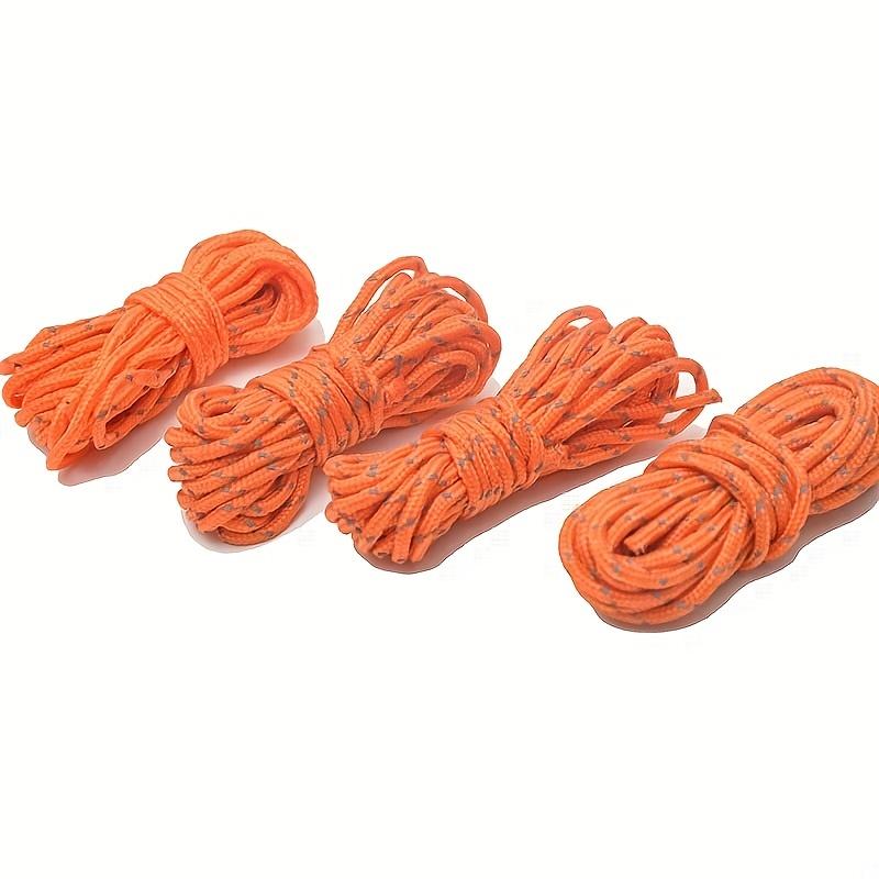 4 4-meter Wind Ropes and 4 Double Hole Wind Rope Buckle Components Outdoor Camping Tent Wind Rope Ceiling and Ground Nails Night Reflective Rope Set