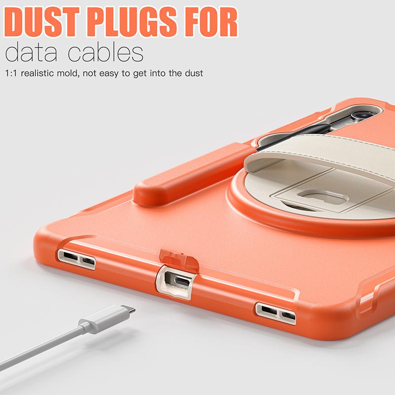 Custodia con Cinturino a Mano per Samsung Galaxy Tab S9/S8/S7 Universale 11 Pollici Antiurto Robusta con Portapenne Cavalletto