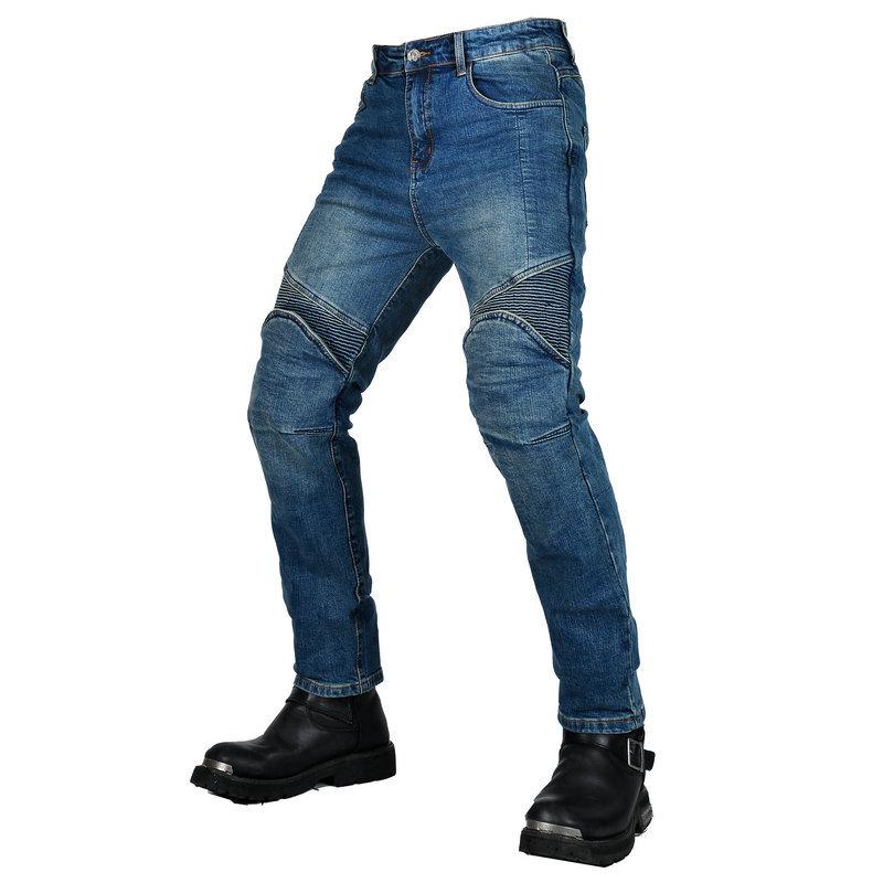 Herren Motorradjeans Aus Echtem Weichem Schafsleder