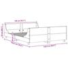 VidaXL Bed Frame with Headboard Wax Brown 140x190cm Pine Wood, Bed, Bedroom Furniture, Wooden Bed, Bed 3302287