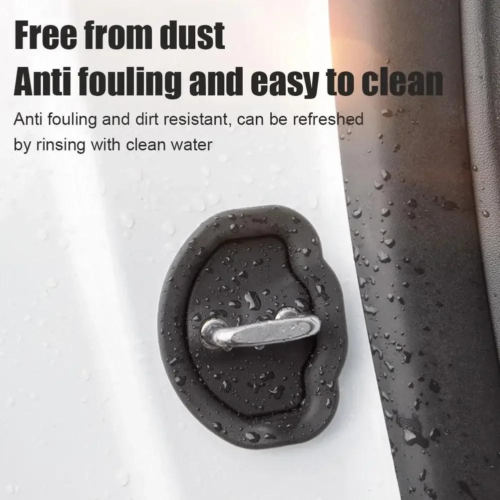 Door Shock Absorber Pad For Tesla Model 3 Y X S Highland 2025 2025 Flexible Lock Protector Silicone Auto Door Lock Latches Cover