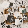JIANWU Paper Stamp Series Vintage Relief Stamp Landscaping Material Collage Sticker Creative DIY Journal Scrapbook Stationery