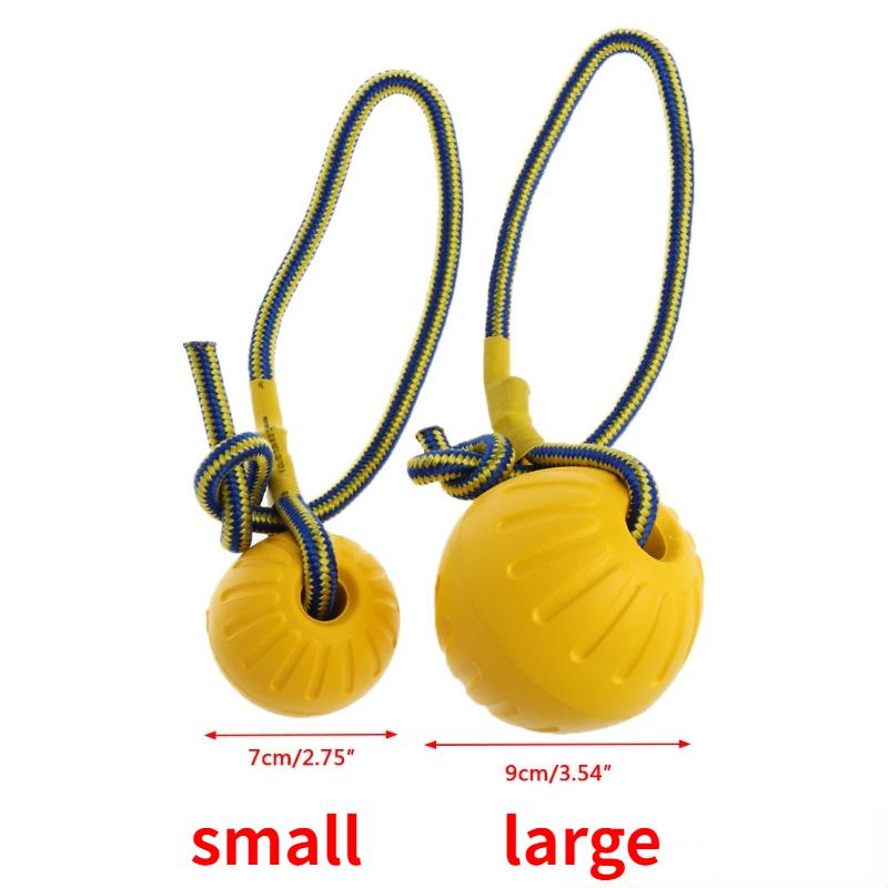 Interactive Dog Toy Ball With Rope Durable Dog Chew Toy EVA Elastic Floating Ball For Dog Training And Playing Supply