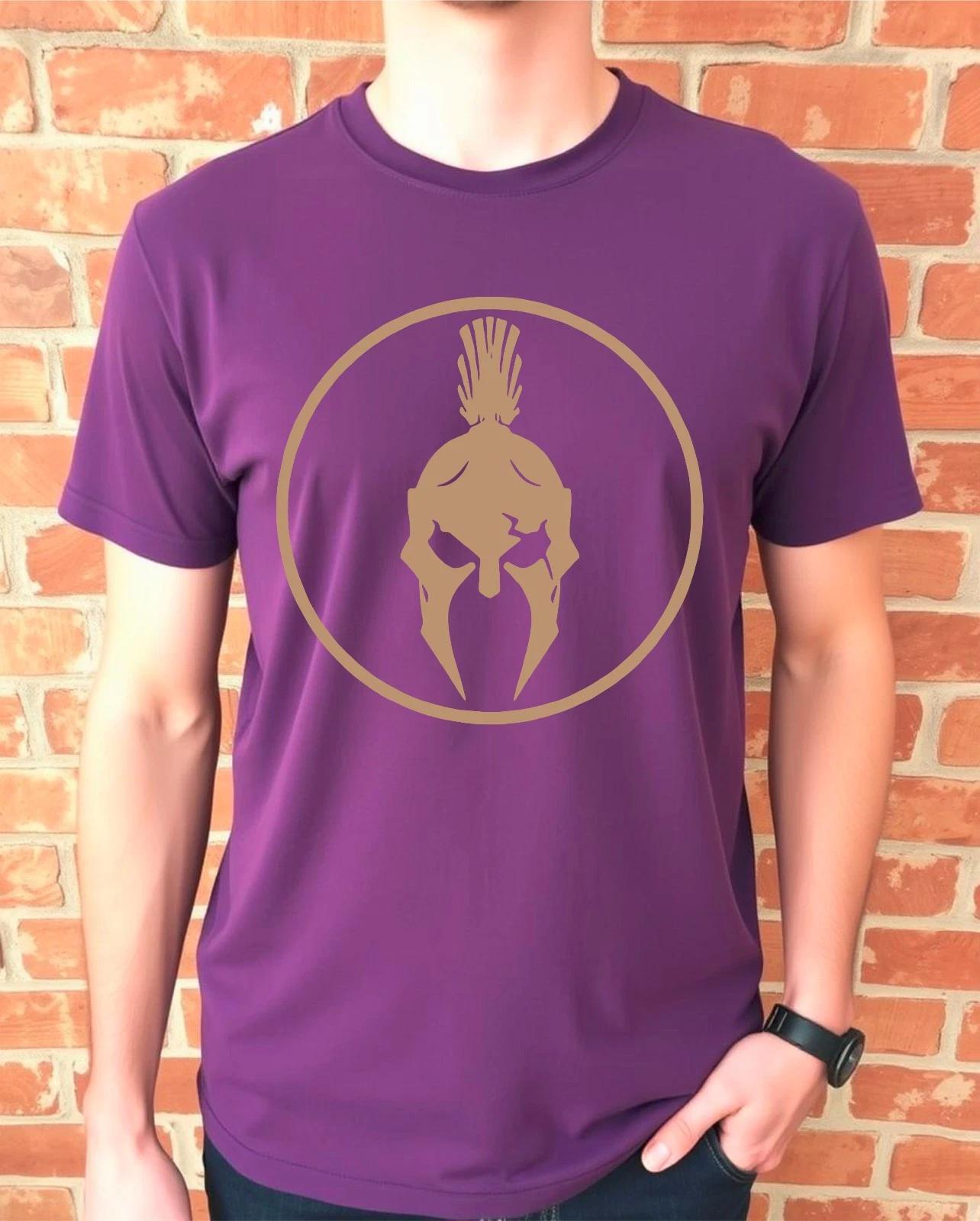 Gym Training Top Spartan Helmet MMA Mens Cotton T-Shirt Tee KIds Unisex Top S