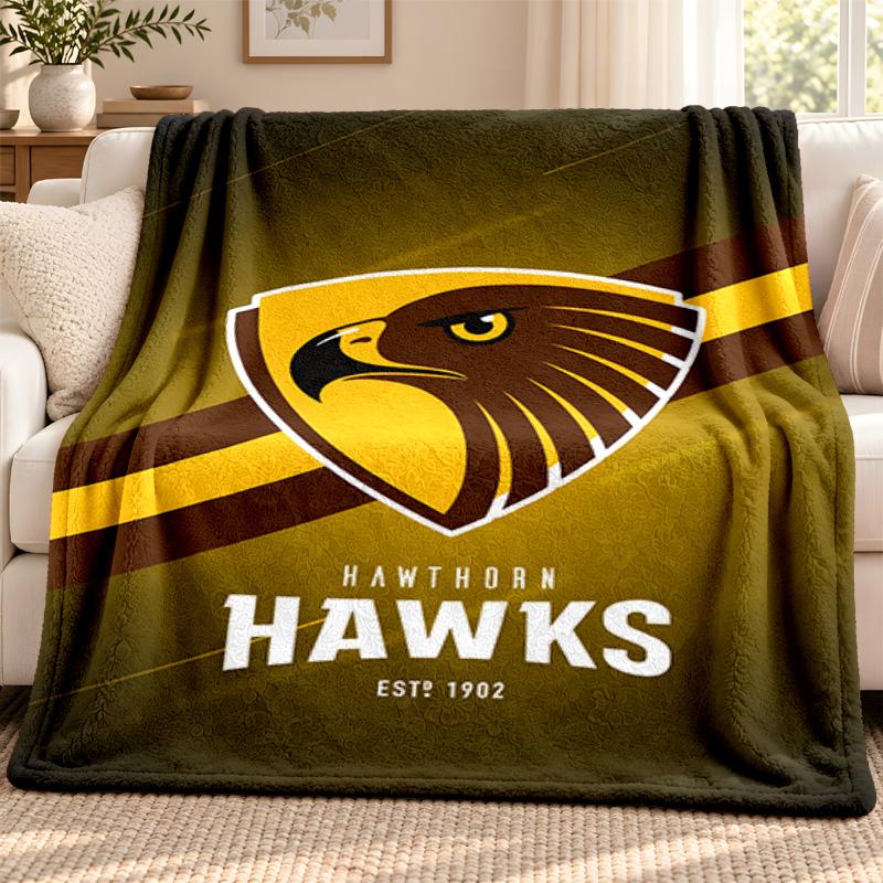 Manta dos Hawthorn Hawks Manta de Flanela Macia Aconchegante Plush Throw para Sofá Cama Leve Decoração de Casa Acampamento ao Ar Livre
