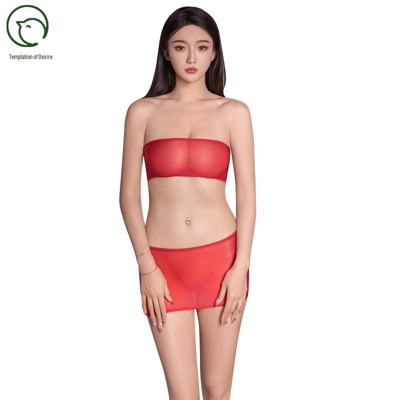 2023 Sexy See-Through High-Elastic Bandeau Bodycon Lingerie for Women