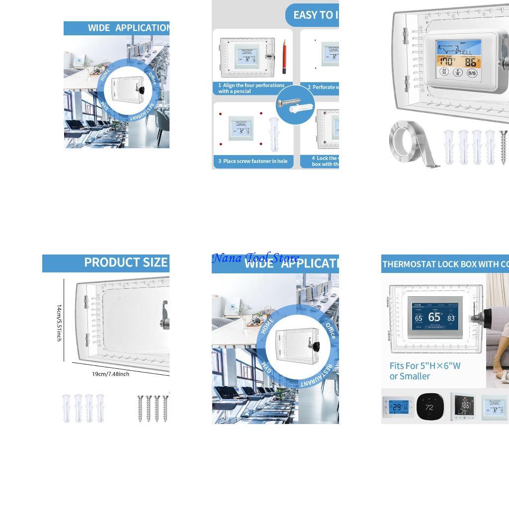 31GJ Настенный прозрачный термостат с кодовым замком и набором винтов для безопасного контроля температуры в общем пространстве China Mainland 10080₽