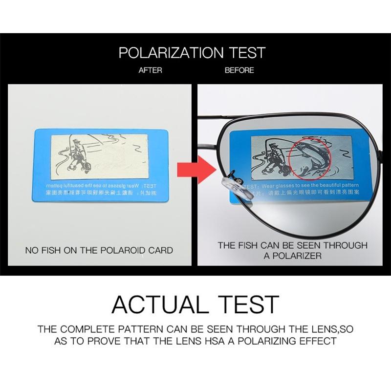 aoron Metal Frame Day Night Vision Photochromic Polarized Sunglasses Outdoor Fashion Design Anti Glare UV400 Driving Fishing Cycling Sport Glasses